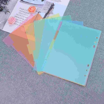 A5 Разделители, 10шт 5 Цветные многоцветные вкладки Разделители Оглавление Разделители с вкладками Разделители для ноутбуков Школьные принадлежности