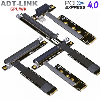 ADT Новый графический процессор / WK M.2 NVMe на PCIe 4.0 3.0 x16 Extender Riser Адаптер Mining Jumper Кабель для майнинга GTX RTX Rx Видеокарта NVIDIA AMD