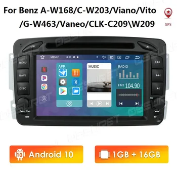 Android 10 7-дюймовый IPS автомагнитола DVD-плеер для Mercedes Benz CLK W209 W203 W208 W463 GPS-навигация с Mirrorlink BT SWC 2 Din