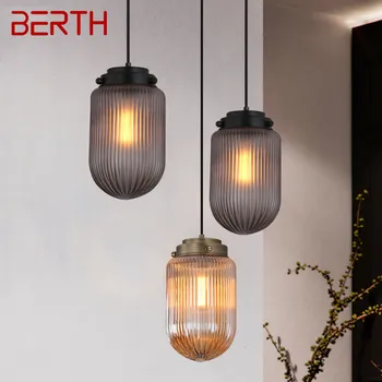BERTH Nordic Светодиодные подвесные светильники Светильники Промышленный Креативный Просто Дизайн Стеклянная Подвесная Лампа Для Домашней Спальни