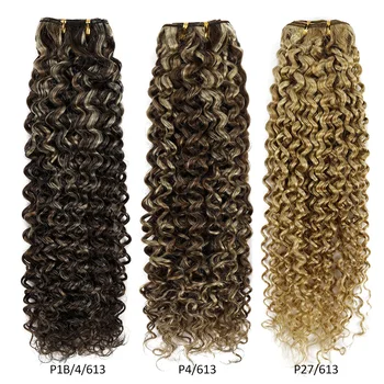 BHF Бразильские кудрявые пучки Remy Hair Weave Пучки омбре Натуральное наращивание человеческих волос