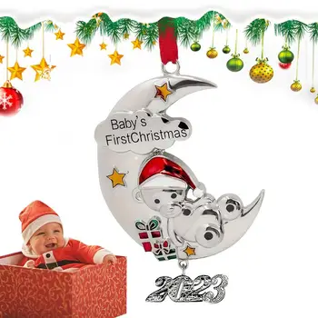 Baby First Рождественское украшение Лунный дизайн Рождественское ожерелье Прочный рождественский педант Декоративный рождественский шарм