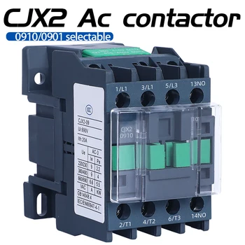 CJX2 0901-0910 Промышленный электрический контактор переменного тока, сильный проводящий, 24 В 110 В, 220 В 380 В катушка из чистой меди