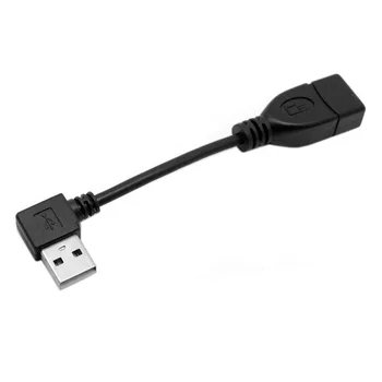 CY Xiwai 10 см 20 см 40 см USB 2.0 A Тип 90 градусов Левый под углом 480 м Удлинитель папа-мама Черный