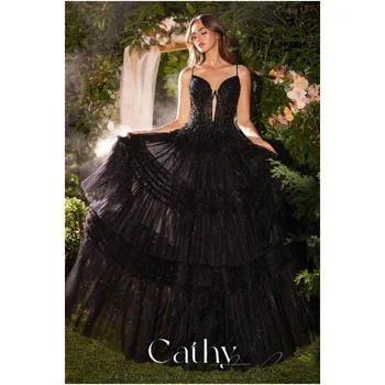 Cathy Элегантное свадебное платье A-силуэта в форме сердца 2024 Спагетти на бретелях Vestidos De Novia Элегантные халаты без рукавов de soirée