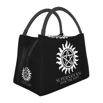  Custom Supernatural Anti Possession Symbol Lunch Bag Женская теплая прохладительная изолированная ланч-боксы для пикника, кемпинга, работы, путешествий