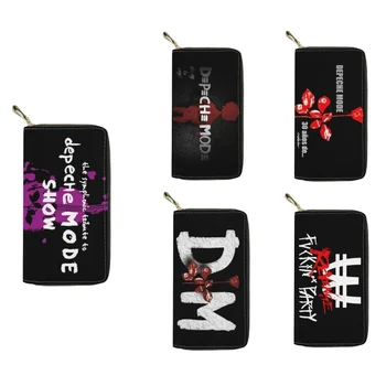 Depeches Band Mode 3D-печать Кожаные кошельки с принтом для женщин Кожаные женские держатели кредитных карт Молния Клатч Сумка Кошелек