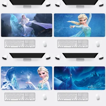 Disney Cartoon Frozen 2 Коврик для мыши Офис Большая маленькая мышь ПК Компьютерная игра Клавиатура Резиновый противоскользящий коврик для мышей Большой