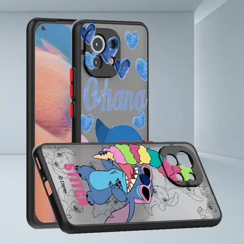 Disney Stitch Cute Love для Xiaomi Mi 13 12T 12S 12X 11T 11X 11i 10i 10T Lite Pro Ультра Матовый Полупрозрачный Чехол Для Телефона