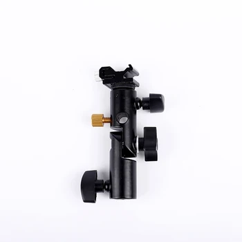 E Тип Универсальный металлический горячий башмак для вспышки Speedlite Держатель зонтика Кронштейн для подставки с поворотным адаптером от 1/4 до 3/8 дюйма с винтовым креплением