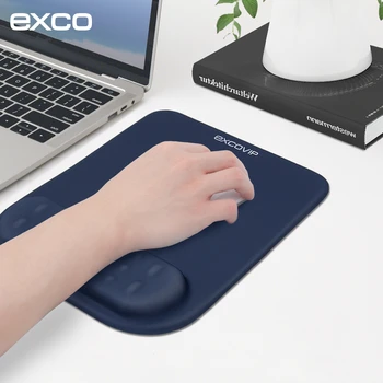 EXCO Эргономичный коврик для мыши с поддержкой запястья из пены с эффектом памяти Отдых Удобный офисный коврик для мыши Нескользящая полиуретановая основа для компьютера Ноутбук