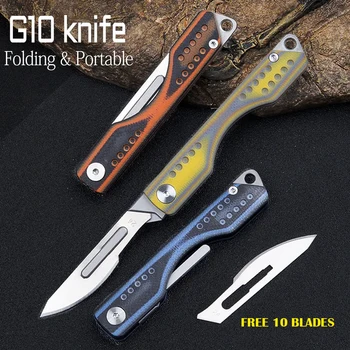 G10 Мини Складной Нож Открытый Портативный Нож EDC Универсальный Нож Многофункциональный Инструмент Нож Для Резки Бумаги Нож Самообороны