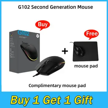 G102 Проводная мышь второго поколения Киберспортивные игры Бизнес-офис RGB Светящиеся мыши Подходит для периферийных устройств ноутбука