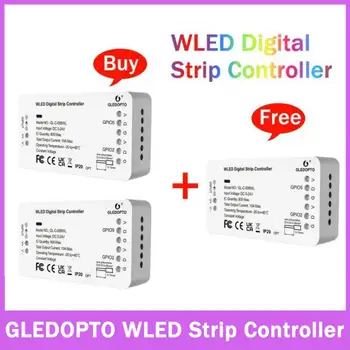 GLEDOPTO WLED Strip Controller Светодиодные светильники Более 100 режимов динамического освещения DIY WiFi APP Управление 5-24 В 800 IC RGB RGBW Концентратор не нужен
