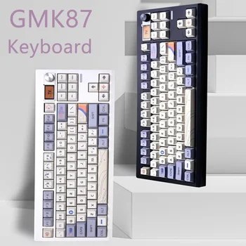 GMK87 Прокладка Структурированный механический кевборд Комплект 87-клавишной клавиатуры 2,4 ГГц Беспроводная поддержка Bluetooth/USB VIA Настраиваемый экран
