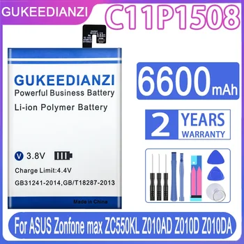 GUKEEDIANZI Аккумулятор C11P1508 для ASUS Zenfone Max 5000Z C550KL ZC550KL Z010AD Z010DD Z010D Z010DA 6600 мАч Аккумулятор для телефона
