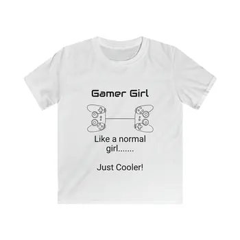 Gamer Girl Tee Geek Футболка для девочек X Box Kids Softstyle