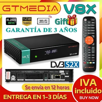 Gtmedia V8X H.265 спутниковый ресивер DVB S2 S2X декодер со встроенным Wifi, поддержка TNTsat smart GT MEDIA V7S 2X, поддержка usb, H.264