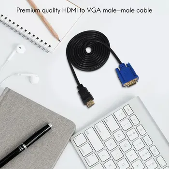 HDTV HDMI Gold Male - VGA HD-15 Штекерный 15-контактный кабель-адаптер 6 футов 1,8 м 1080P