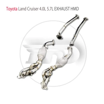 HMD Выпускной коллектор с высокой производительностью для Toyota Land Cruiser 4.0L 5.7L Автомобильные аксессуары с Cat Pipe