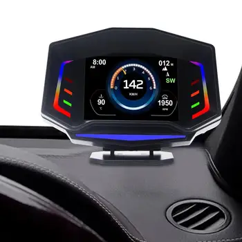 HUD Дисплей для автомобилей OBD2 Универсальный автомобильный HUD Проекционный дисплей Цифровой автомобильный HUD Проекционный дисплей Двухрежимный OBD2 / GPS Лобовое стекло