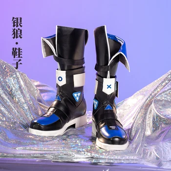 Honkai: Star Rail Cos Silver Wolf Shoes Аксессуар для косплея Ботинки до середины икры Женский Cool