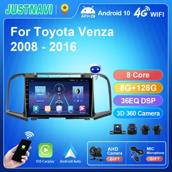 JUSTNAVI QT5 для Toyota Venza 2008 - 2016 Авто Радио Мультимедиа Видеоплеер Навигация Стерео GPS Android IPS Экран No 2din DVD