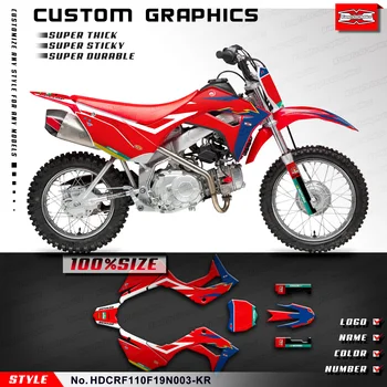 KUNGFU GRAPHICS Наклейки для мотокросса Наклейки на мотоцикл Набор наклеек для Honda CRF110F 2019 2020 2021 2022 2023 2024 HDCRF110F19N003-KR