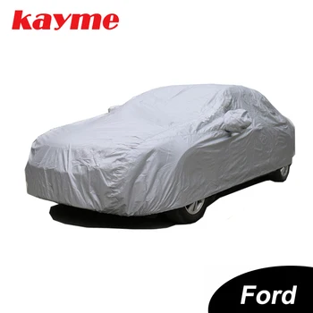 Kayme Пыленепроницаемые Полные Автомобильные Чехлы 170T Полиэстер Универсальный Солнцезащитный Чехол С Защитой От Ультрафиолета Для Ford Focus Fiesta Fusion Explorer