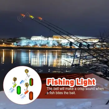 LED Ночная рыбалка Кастинг Удилище Наконечник С Колокольчиком Ночь Долговечный Сигнальный Свет Рыбалка Рыбалка Рыбалка Снасти Портативный Светящийся B S2Z0