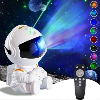 Led Galaxy Projector Night Light Star Astronaut Атмосфера Проектор Лампа для дома Декоративная спальня Дети Детский подарок
