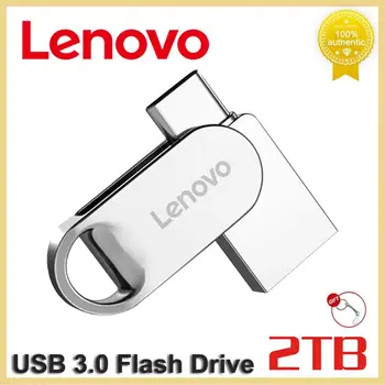 Lenovo 2 ТБ флэш-накопитель 128 ГБ USB Флэш-накопитель USB 3.0 TYPE-C OTG 1 ТБ Cle USB Memory Stick Высокоскоростной U-диск для планшетного ПК