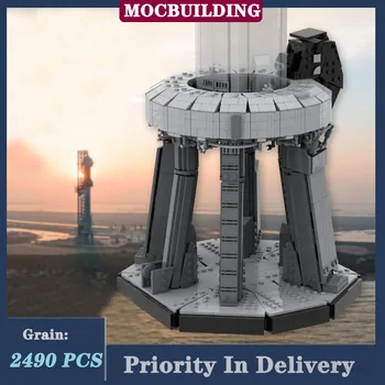 MOC Starship Orbital Launch Mount Модель строительного блока Сборка ракеты 1:110 Космическое образование Коллекция игрушек Подарки