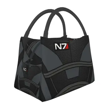 Mass Effect N7 Armor Многоразовый ланч-бокс Военная видеоигра Термокулер Еда Изолированная сумка для ланча Дорожный рабочий контейнер Pinic