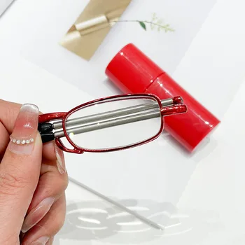 Mini Design Очки для чтения Металлические пресбиопические очки с синим светом Плавающие оправы для очков Мужчины Женщины Диоптрии + 1,5 + 2 + 3 2023 г. Новинка