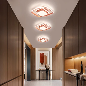 NEO Gleam Современные светодиодные потолочные светильники Лампа для коридора, фойе, стены, спальни, кабинета, розовое золото, черный окрашенный внутренний потолочный светильник