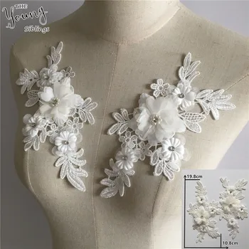 New Hollow out ABS Pearl Flower Lace Necklie DIY Воротник Отделка Одежда Шитье Аппликация Вышивка Горный хрусталь Ремесленные принадлежности