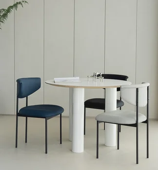 Nordic luxury technology ткань искусство минималистский домашний минималистский стул для столовой с удобной спинкой