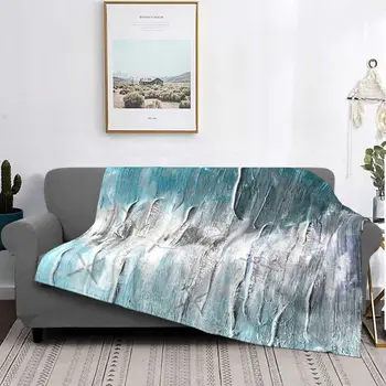 Ocean Teal And Blue Waves Абстрактное одеяло Покрывало на кровати Открытый чехол для дивана Queen Bed Детское одеяло