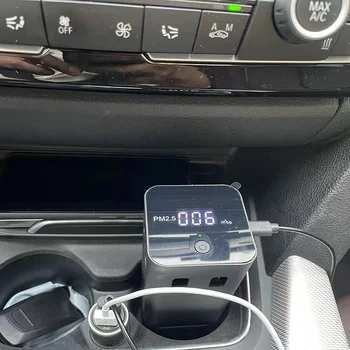 PM2.5 Цифровой дисплей в реальном времени Активный кислород Ультрафиолетовые лучи Ионный автомобильный очиститель воздуха