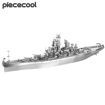 Piececool 3D-пазлы USS MISSOURI Линкор Металлическая модель Строительные наборы DIY Игрушки Пазл для украшения дома Лучшие подарки