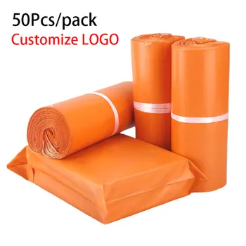 Poly Ecommerce Почтовые сумки Изготовленная на заказ логистическая упаковка Одежда Подарки Сумки для хранения Оранжевый цвет Конверт Почтовая посылка