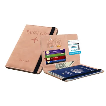 RFID многофункциональный держатель для паспорта из искусственной кожи набор документов passportcase