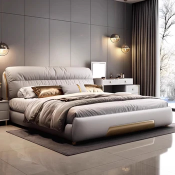 Royal Luxury Детская двуспальная кровать Деревянные ящики King Twin Frame Двуспальная кровать Изголовье кровати для мальчиков Letti Matrimoniali Мебель для спальни