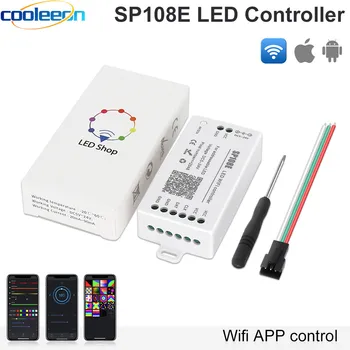 SP108E Wifi Диммер Пиксельный светодиодный контроллер DC5-24V для WS2812B WS2811 WS2815 Адресные светодиодные ленты SMD COB MAX 2048 пикселей