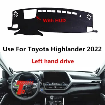 TAIJS заводская высококачественная замшевая крышка приборной панели для Toyota Highlander 2022 HUD с левым рулем горячая продажа