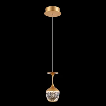 TEMAR Креативный хрустальный подвесной светильник для бара Гостиная Обеденный стол Роскошная золотая люстра с 3 головками Винная стеклянная лампа