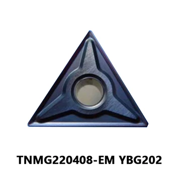 TNMG220408-EM YBG202 TNMG 220408 EM Твердосплавные пластины Токарные пластины Внешний токарный инструмент Токарный станок с ЧПУ для общей обработки
