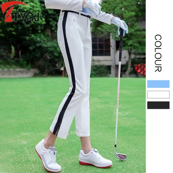 TTYGJ Женские расклешенные брюки Спортивные брюки для гольфа Весна Женская спортивная одежда для гольфа Узкие спортивные штаны с высокой талией Дышащая одежда