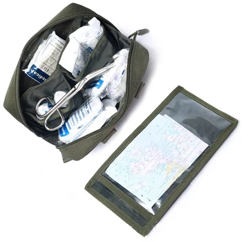 Tactical Admin Molle Pouch 1000D Нейлоновая универсальная сумка Военно-медицинский органайзер для скорой медицинской помощи с карманом для карты EDC EMT Pack Держатель инструмента IFAK